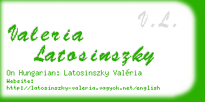 valeria latosinszky business card